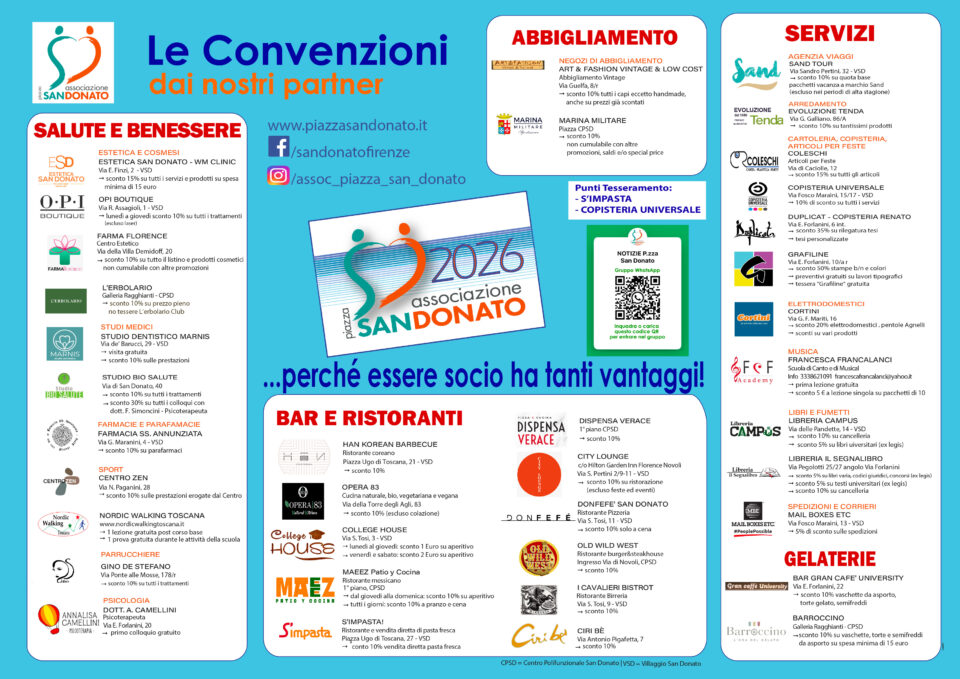 Convenzioni con Associazione Piazza San Donato